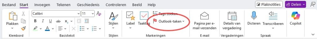 OneNote Outlook taken