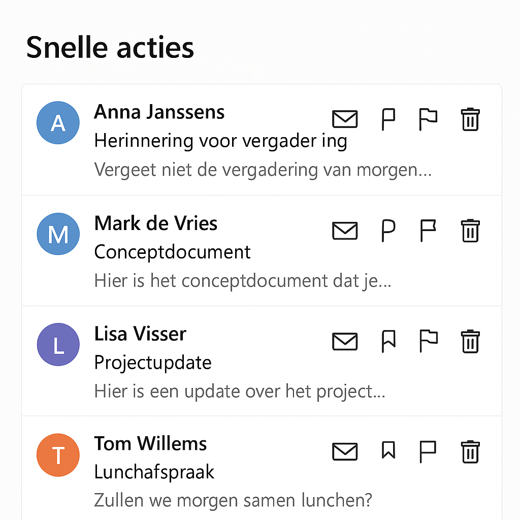 Snelle acties